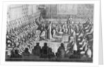 Session of Parliament presided by Regent Anne of Austria and Louis XIV by French School
