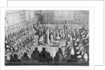 Session of Parliament presided by Regent Anne of Austria and Louis XIV by French School