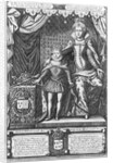 Queen Marie de Medicis and Louis XIII as a child, engraved by Nicolas de Mathoniere 1610 by Francois (after) Quesnel