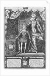 Queen Marie de Medicis and Louis XIII as a child, engraved by Nicolas de Mathoniere 1610 by Francois (after) Quesnel