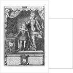 Queen Marie de Medicis and Louis XIII as a child, engraved by Nicolas de Mathoniere 1610 by Francois (after) Quesnel