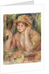 Woman with a Mirror, c.1915 by Pierre Auguste Renoir