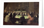 The game room at the casino, 1889 by Jean Beraud