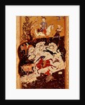Hunting Scene from 'The Book of Love', Safavid Dynasty by Persian School