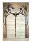 Declaration of the Rights of Man, 10th August, 1793 by French School