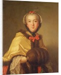 Portrait of Louis-Henriette de Bourbon-Conti, with muffler by Jean-Marc Nattier