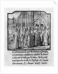 T.2 fol.311v Marriage of Charles VI King of France and Isabella of Bavaria at Amiens by French School