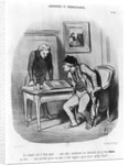 Is it the right amount?, plate 22 from the series 'Tenants and owners', by Honore Daumier