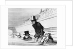 Series 'Actualites', Parisians already taking their precautions to avoid being roasted by the comet by Honore Daumier