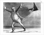 Series 'Actualites', the comet, Monsieur Babinet decides to personally shut down the sun in order to fulfil his predictions by Honore Daumier