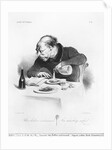 Series 'Galerie physionomique', Une lecture entrainante, An absorbing subject by Honore Daumier