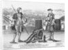 Charles V, Duke of Lorraine and Bar, with an engineer, at the battle of Neuhausel against the Turks in July and August 1685 by German School
