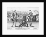 Charles V, Duke of Lorraine and Bar, with an engineer, at the battle of Neuhausel against the Turks in July and August 1685 by German School