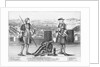 Charles V, Duke of Lorraine and Bar, with an engineer, at the battle of Neuhausel against the Turks in July and August 1685 by German School