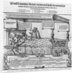 John Calvin on his death bed by Jacob Lederlein