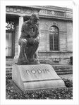 Statue of the Thinker on Auguste Rodin's tomb in the park of Villa des Brillants by Auguste Rodin