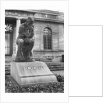 Statue of the Thinker on Auguste Rodin's tomb in the park of Villa des Brillants by Auguste Rodin