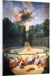 The Groves of Versailles. View of the Amphitheatre and the Water theatre with Venus surrounded by the hours in the presence of Uranus by Jean the Younger Cotelle