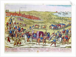 The Duke of Alba, recalled to Spain, leaving Brussels, 1573 by Franz Hogenbergh