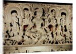 Lintel featuring Hindu trinity, from Waranal, Andhra Pradesh, Kakatiya dynasty by School Indian