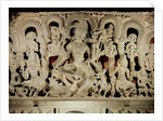 Lintel featuring Hindu trinity, from Waranal, Andhra Pradesh, Kakatiya dynasty by School Indian