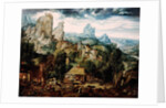 Landscape with Forge by Herri met de Bles