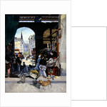 The Carmes Market, Rue Maubert by Emile Antoine Guillier