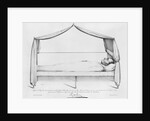 Sketch of Napoleon I on his deathbed drawn at St. Helena by Capitaine Marryal by French School
