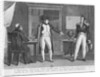 Sir Hudson Lowe comming in the study of Napoleon I on the island of St. Helena without announcing himself by French School