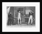 Sir Hudson Lowe comming in the study of Napoleon I on the island of St. Helena without announcing himself by French School