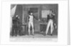 Sir Hudson Lowe comming in the study of Napoleon I on the island of St. Helena without announcing himself by French School