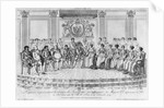 Sketch depicting Napoleon I and the sovereigns at the ball given by the city of Paris on 4th December 1809 by Adrien Pierre Francois Godefroy
