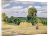 Harvesting at Montfoucault, 1876 by Camille Pissarro