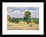 Harvesting at Montfoucault, 1876 by Camille Pissarro