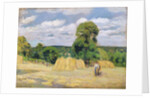 Harvesting at Montfoucault, 1876 by Camille Pissarro