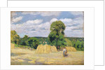 Harvesting at Montfoucault, 1876 by Camille Pissarro