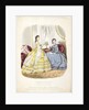 Fashion plate showing ballgowns by French School