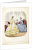 Fashion plate showing ballgowns by French School