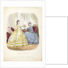 Fashion plate showing ballgowns by French School