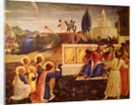 Saints Cosmas and Damian are thrown into the sea; demons escape from the mouth of the proconsul Lysias by Fra Angelico