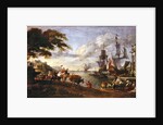 View of a Port in the Orient by Hendrik van Minderhout