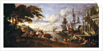 View of a Port in the Orient by Hendrik van Minderhout