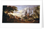 View of a Port in the Orient by Hendrik van Minderhout