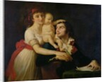Camille Desmoulins his wife Lucile and their son Horace-Camille c.1792 by Jacques Louis David