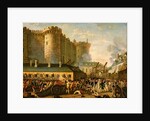 Storming of the Bastille and arrest of the Governor M. de Launay, July 14, 1789 by French School