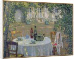 The Table in the Sun in the Garden, Gerberoy, c.1911 by Henri Eugene Augustin Le Sidaner