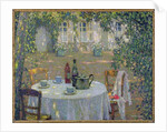 The Table in the Sun in the Garden, Gerberoy, c.1911 by Henri Eugene Augustin Le Sidaner