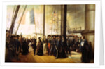 Queen Victoria I, received aboard the steamer 'Le Gomer' by the Rear Admiral Lasusse, 15th October 1844 by Francois Auguste Biard