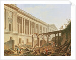 Demolition of the Hotel de Bourbon and clearing the Louvre Colonnade, c.1764 by Pierre Antoine Demachy
