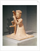 Seated musician playing a harp by Sui Dynasty Chinese School